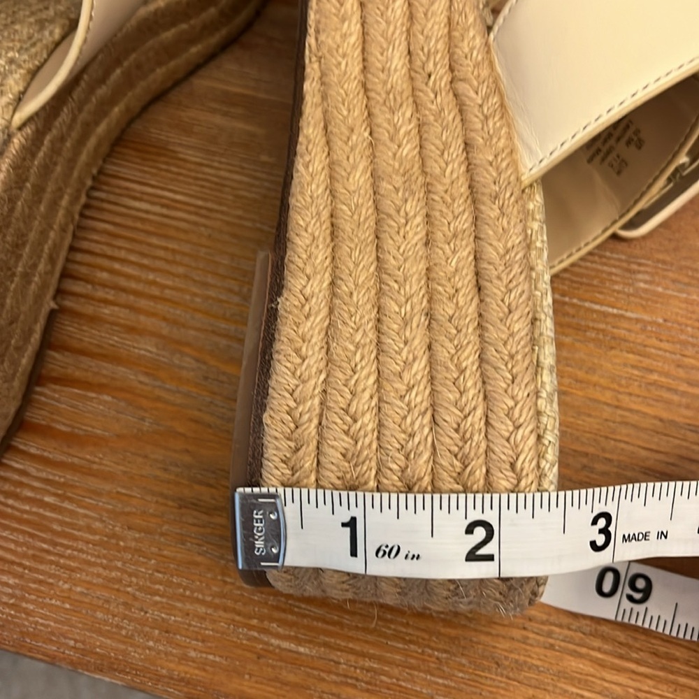 SAM EDELMAN Carson Espadrille Wedge Sandal- Color: Bleached Wheat- Size 10.5 - Picture 9 of 12